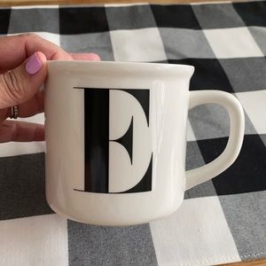 Pottery Barn NWOT Alphabet Mug Letter “E”